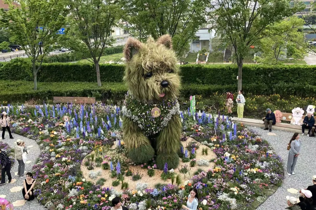 上海で大人気!「ボサボサわんこ」ネーミング公募 一部オブジェは恒久設置へ