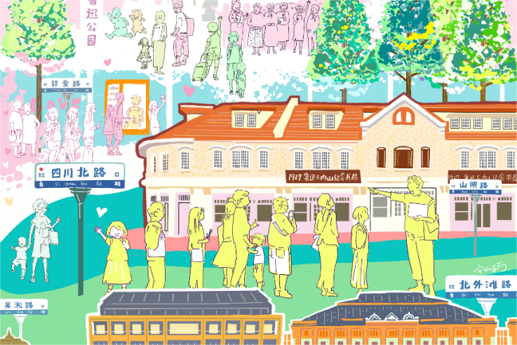 日本人イラストレーター宇山紡の「上海絵日記」