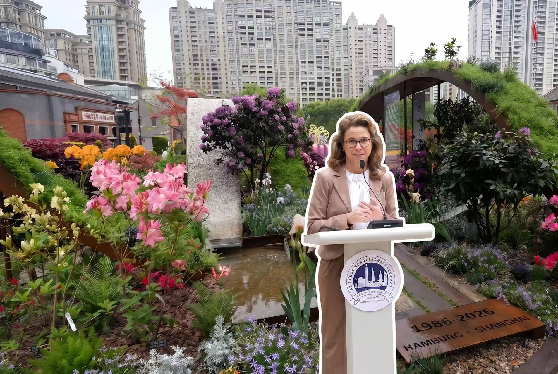 上海国際フラワーショー・「ハンブルク・ガーデン」が正式オープン