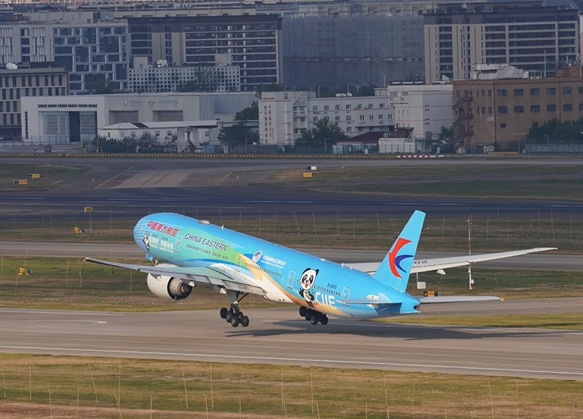 東方航空の中国国際輸入博覧会特別塗装機「進博号」が公開