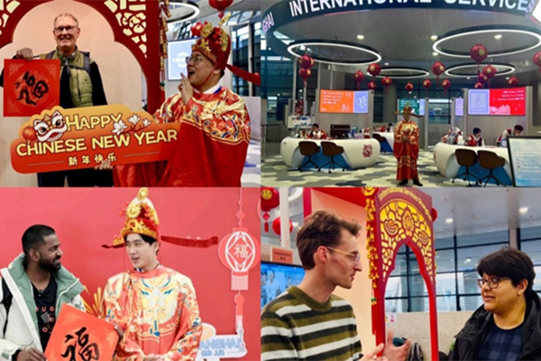 到着したその瞬間から中国の春節を体感――上海の空港が海外からの観光客に新春文化体験を提供